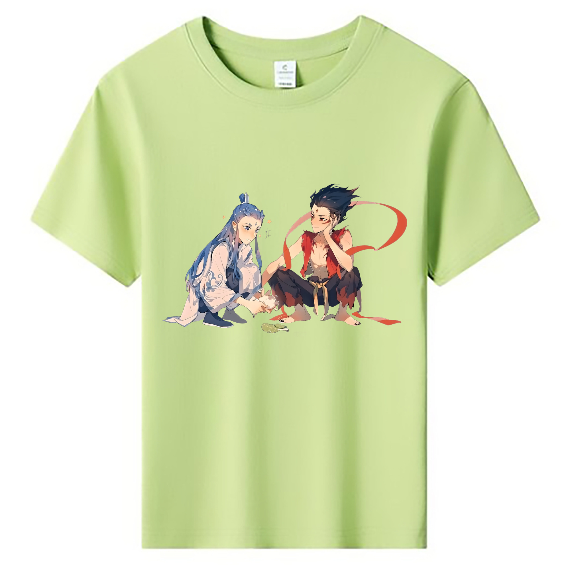 （画像用） Ne Zha 2 ナタ 魔童の大暴れ 綿100％キッズTシャツ（フロントプリント）